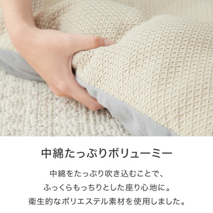 抗菌 防臭 洗える ノンホルム リバーシブル長座布団 60×110cm グレー