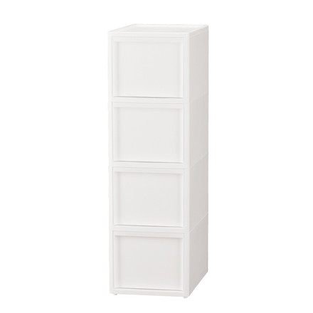 隙間収納 ミドルストッカー 幅26cm リセスタイル 日本製 引出し4段 M4段 キャスター付き JEJアステージ