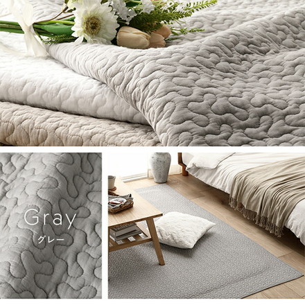 アンダーラグ マット 単品 約170×170cm グレー 下敷き用ラグ ラグ下用 ホットカーペット対応 床暖房対応 防音 防ダニ 抗菌