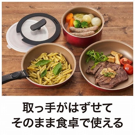 evercook α エバークック アルファ フライパン 着脱6点セット｜永久