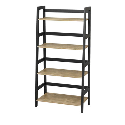 インテリアシェルフベルーモ4段60W ウッドラック ウッドシェルフ 棚 スチールラック ヴィンテージ アンティーク