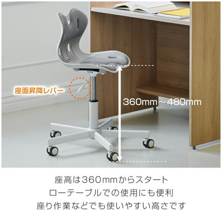 骨盤サポートチェア ガス昇降タイプ My Comfy 姿勢サポートチェア 椅子 座椅子 クッション サポートチェア