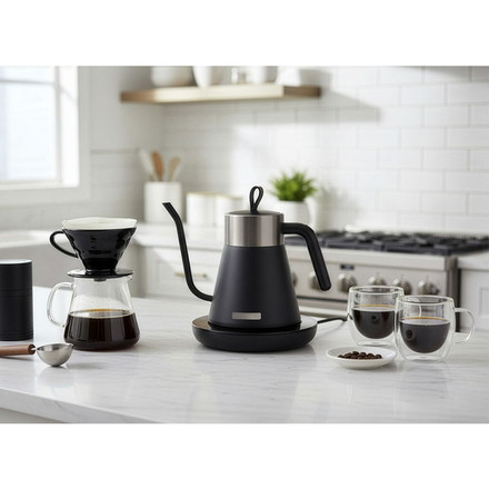 ステンレスケトル 温調付きグースネック 0.75 電気ケトル 750ml 細口ノズル 自動保温1時間 ROOMMATE RM-238TE