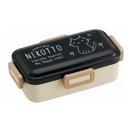 スケーター 銀イオン抗菌 弁当箱 ふわっと盛れる 4点ロック 530ml ねこっと PFLB6AG 弁当 弁当箱 ランチ ランチボックス