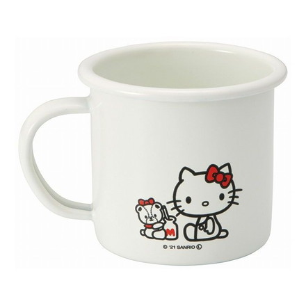 マグカップ カップ コップ ホーロー 琺瑯 スケーター 450ml ハローキティ&タイニーチャム ENMG4 キャラ キャラモノ キャラクター レトロ サンリオ