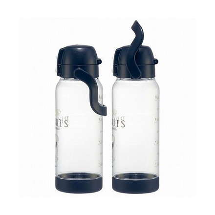 スケータードリンク マーカー ボトル 1000ml 1L 水筒 直飲み 水分補給 メモリ付き 透明 ダイレクト ボトル 目盛り クリア 子供 こども キッズ 公園 アウトドア スポーツ SNOOPY PDMK10 Skater