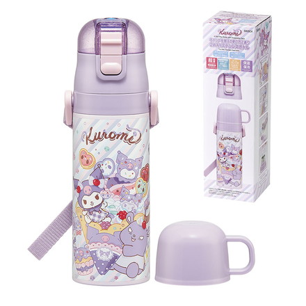 サンリオ 新柄 水筒 キッズ 2WAY仕様 直飲み・コップ飲み 保冷・保温 ステンレスボトル クロミ シナモロール マイメロディ キティ SKDC4 スケーター Skater Sanrio マイメロディ