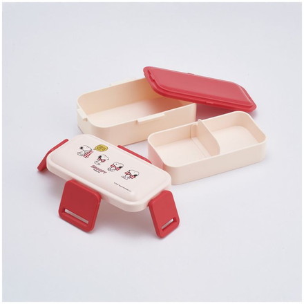 SNOOPY スヌーピー リボン 弁当箱 大人 子供 二段 仕切り 食洗機 レンジ 対応 小学生 C872 かわいい PFLW4 キャラクター かわいい スケーター skater