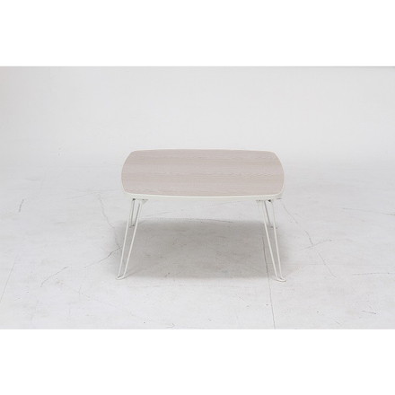 ローテーブル 角60 W600×D600×H315mm プリント紙化粧パーティクルボード 塩化ビニル樹脂 スチール