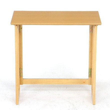 フォールディングテーブル W700×D450×H690mm 天然木化粧繊維板 ナチュラル