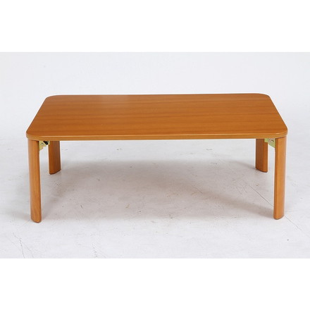 折脚ローテーブル W900×D600×H320mm MDF(突板ラバーウッド) ナチュラル