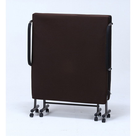 低反発折りたたみベッドフリーロック 高床タイプ 幅96×奥行200×高さ50cm スチール ポリエステル100%