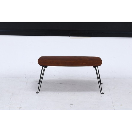 折れ脚ローテーブル W700×D500×H310mm ミディアムブラウン