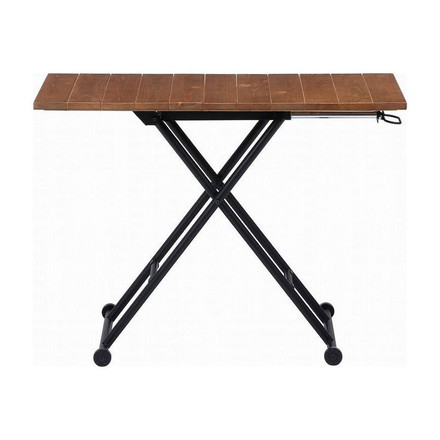 昇降テーブル アンティークブラウン 幅100cm 奥行55cm