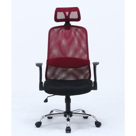 オフィスチェア パーソナルチェア レッド 幅66×奥行64×高さ111.5~127.5cm