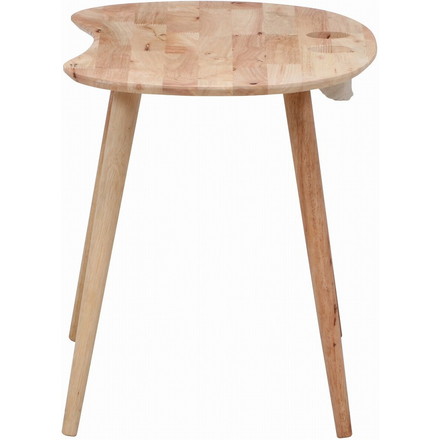 キッズテーブル 幅80×奥行49.5×高さ57.5cm 天然木 ラバーウッド