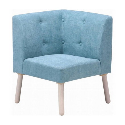 コーナーソファー ホワイトウォッシュ 幅61.5cm 奥行61.5cm 高さ78cm