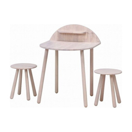 ダイニング3点セット ホワイトウォッシュ 幅70cm 奥行70cm 高さ91.5cm