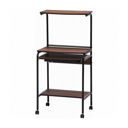 机 PCデスク シンプル ブラウン 幅60cm 奥行48cm 高さ122cm