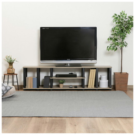 TVラック 幅150cm テレビ台 北欧 木目調 ローボード オープン収納 一人暮らし ナチュラル ブラック