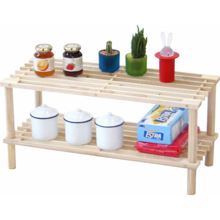 マルチフリー＆シューズラック 2段 ナチュラル