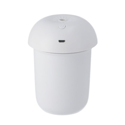 加湿器 キノコ 200ml 幅7.5×奥行7.5×高さ11.5cm 持ち運び 携帯 コンパクト LEDライト7色