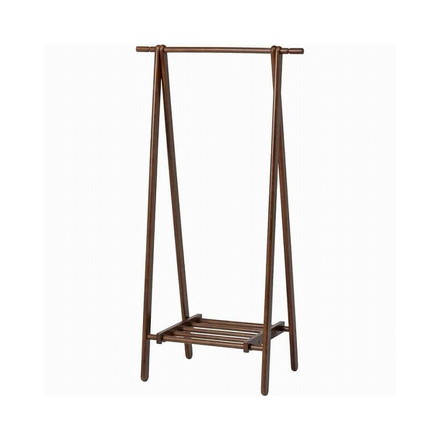 木製ハンガー 6110-6-80(KI)BR ハンガーラック キャスター付き サイドフック 折りたたみ コンパクト