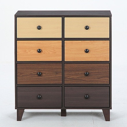 ウッドグラデーション チェスト W800×D390×H890mm MDF パチクルボード