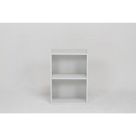 カラーボックス 可動棚 W418×D290×H590mm プリント紙化粧パーティクル おしゃれ ホワイト