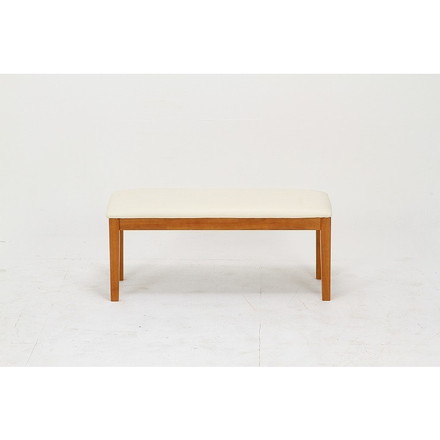 ダイニングベンチ W1000×D380×H435mm 天然木(ラバーウッド) ライトブラウン