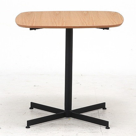 カフェテーブル W750×D750×H720mm 天然木化粧繊維板(オーク) スチール