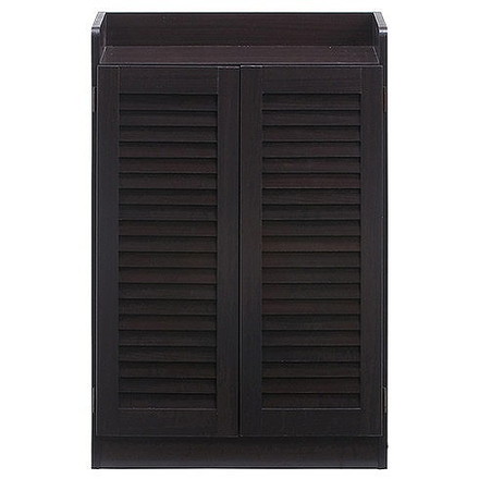 ルーバーシューズボックス(オープントップ) W600×D335×H900mm ブラウン