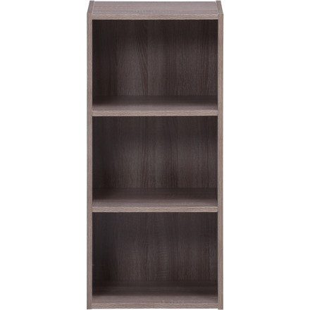 組立簡単ボックス 3段 グレー 3段 幅41.5×奥行29×高さ88cm プリント紙化粧パーティクルボード