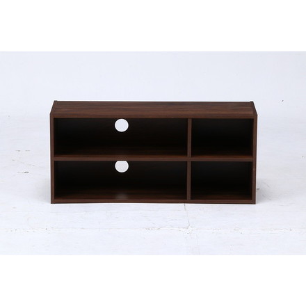 TVラック ミディアムブラウン 幅89×奥行29.5×高さ39cm プリント紙化粧パーティクルボード