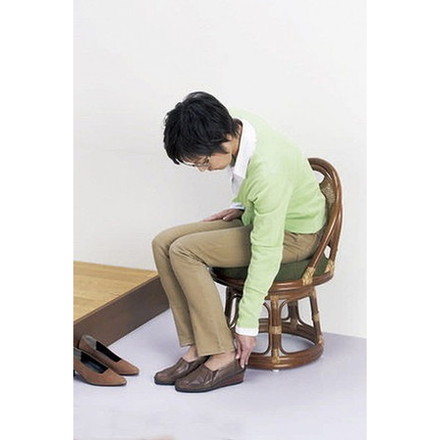 東京ラタン 天然籐 回転チェア ミドルタイプ チェア 高座椅子 籐 椅子 チェア