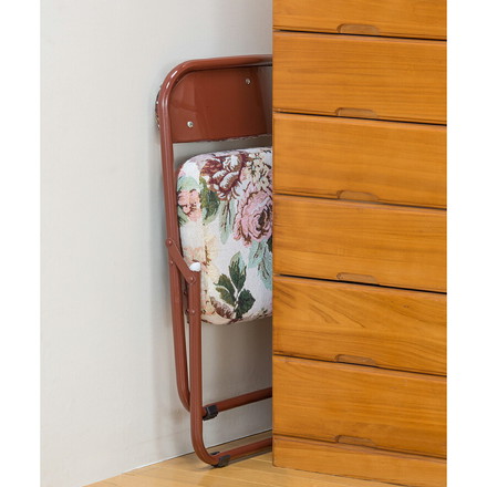 高座椅子 座椅子 チェア パイプチェア 椅子 軽い 持ち運びできる 折りたためる 折りたたみ ゴブラン柄