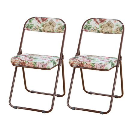 2脚組 高座椅子 完成品 折り畳み 軽くて折りたためる高座椅子 ゴブラン柄 ハイタイプ