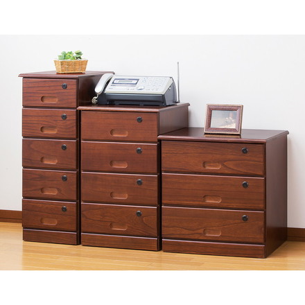 3段チェスト シークレットチェスト 幅46 奥行35 高さ42 チェスト 棚 タンス 天然木 木製 鍵付き 鍵かけ