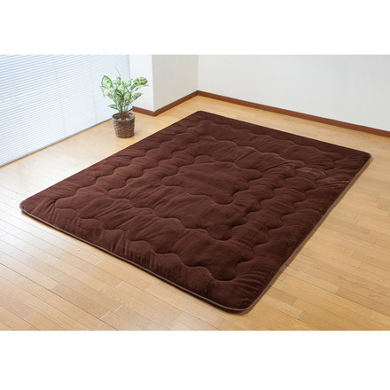 ラグ 7層構造 ぽかぽか マット 190×240cm ふんわり 発熱 蓄熱 断熱 遮熱 節電 省エネ 電気代節約 暖かい ブラウン リビング ラグマット カーペット こたつ敷布団