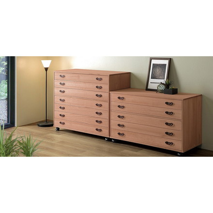 日本製 柿渋染め総桐チェスト5段 タンス 箪笥 キャスター付き 桐材 手塗り 経年変化 高級感