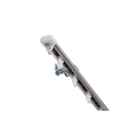 C型伸縮ステンレスカーテンレール オーバル 2.1~4m シングル カーテンレール 幅4m 伸縮 ステンレス製