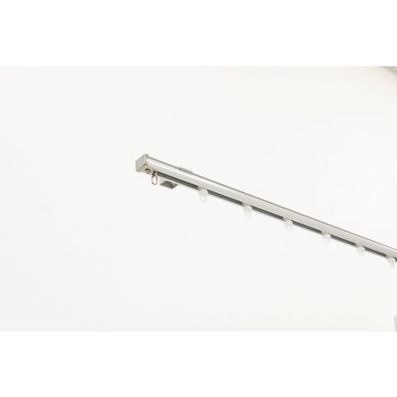 アルミ 静音 カーテンレールミュート 3m シングル 伸縮 ブラインドロールスクリーン 遮光カーテン ブラック（I0872）