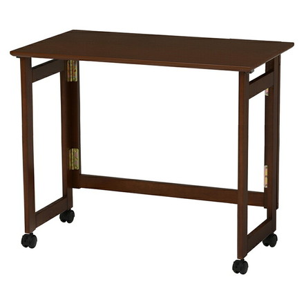 萩原 折りたたみテーブル VT-7812DBR テーブル 折り畳み式 簡単