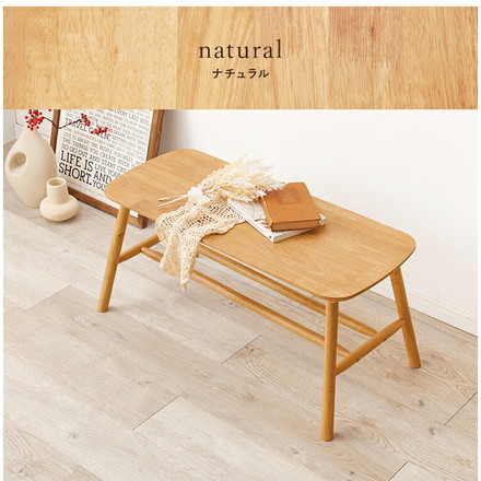 ダイニングベンチ 棚付き 91×44cm 高さ40cm 玄関ベンチ 天然木 ダイニングチェア 椅子 イス チェアー スツール 北欧 ライトブラウン