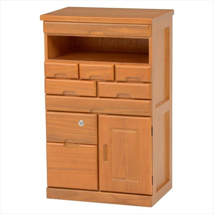 FAX台 ファックス台 収納 サイドチェスト リビングチェスト リビング収納 FAX台 鍵付き ナチュラル