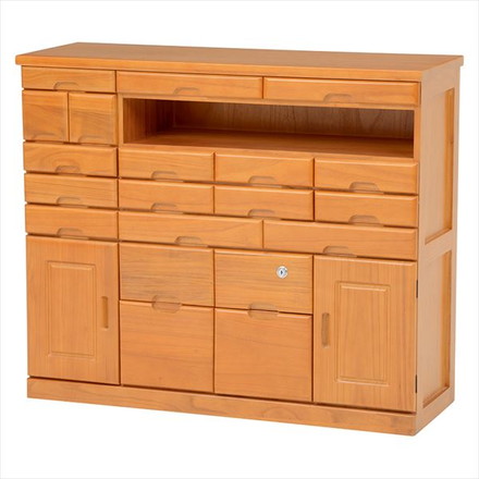 FAX台 ファックス台 収納 サイドチェスト リビングチェスト リビング収納 FAX台 鍵付き MFX-6232 ナチュラル