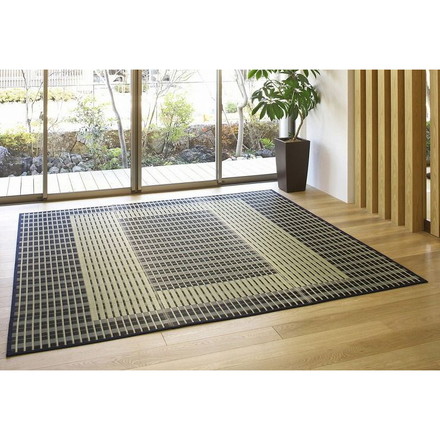 国産い草センターラグ(裏貼り) 築彩(ちくさい) 約191×250cm BL
