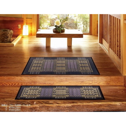国産い草玄関マット(裏貼り) オリエンタル 約70×120cm