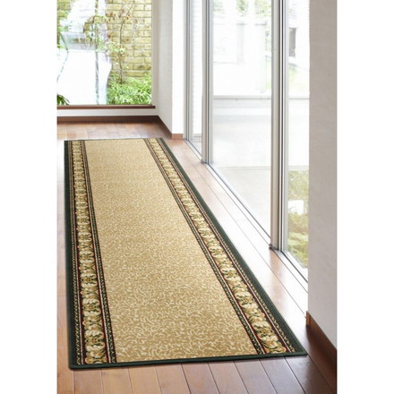 タフトプリント廊下敷き(裏貼り) アイラス 約80×240cm BE【smtb-f】