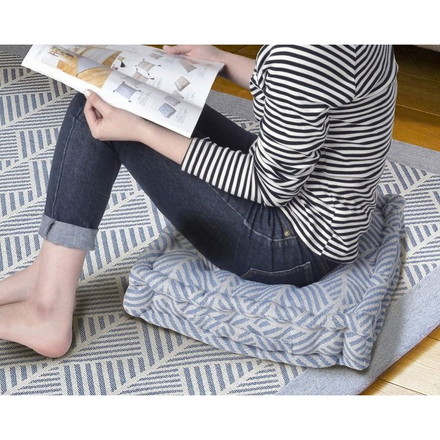 インド綿クッキークッション クラック 約42×42×10cm NV